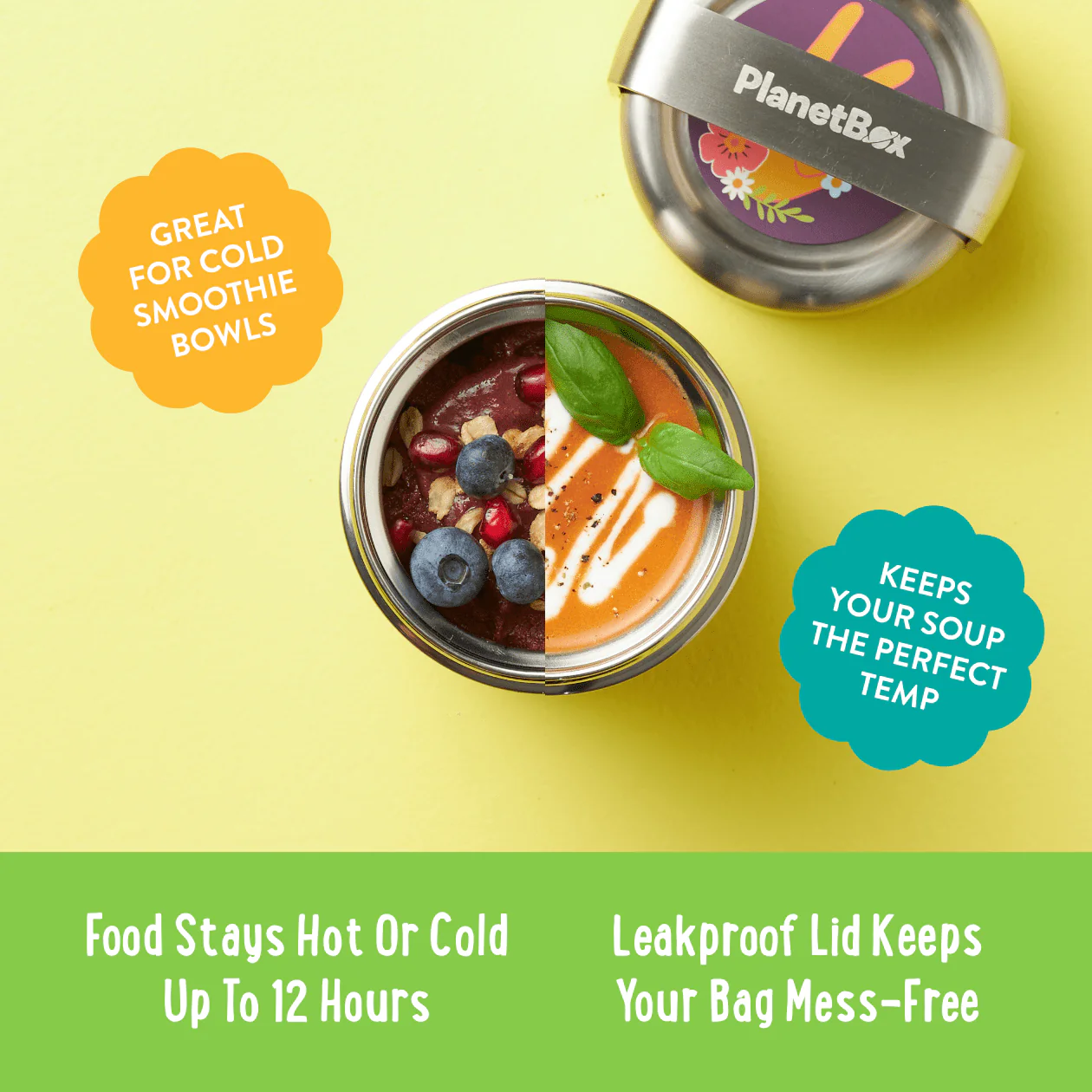 Insulated Hot or Cold Food Container with Magnet - Image 7